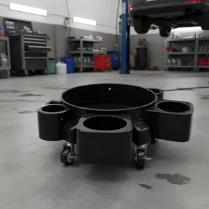 Car Wash Bucket Dolly 5 Caster Wheels with 360° Rotation Heavy Duty Rolling Detailing Wash Bucket Compatible with 3.5 To 5 Gallon Buckets