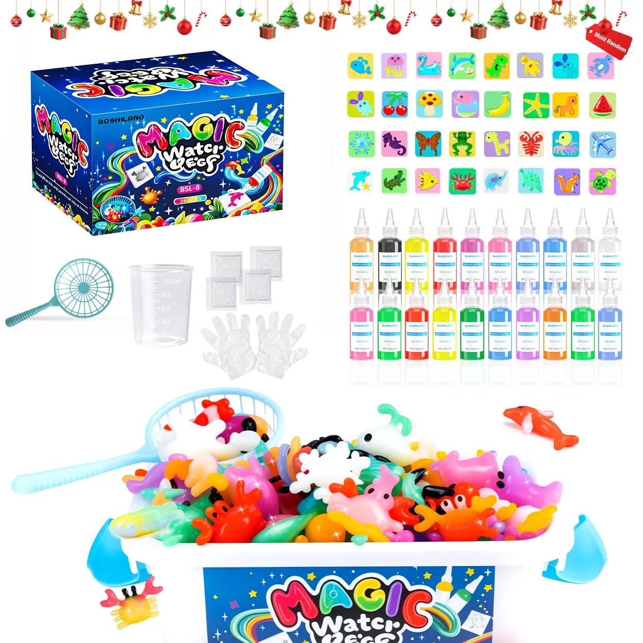 Magic Water Elf Gel Craft Kit, Molds - Imaginative Play, Christmas Gifts, Birthday Gifts, Party Favors, and Family-Friendly DIY STEM Projects