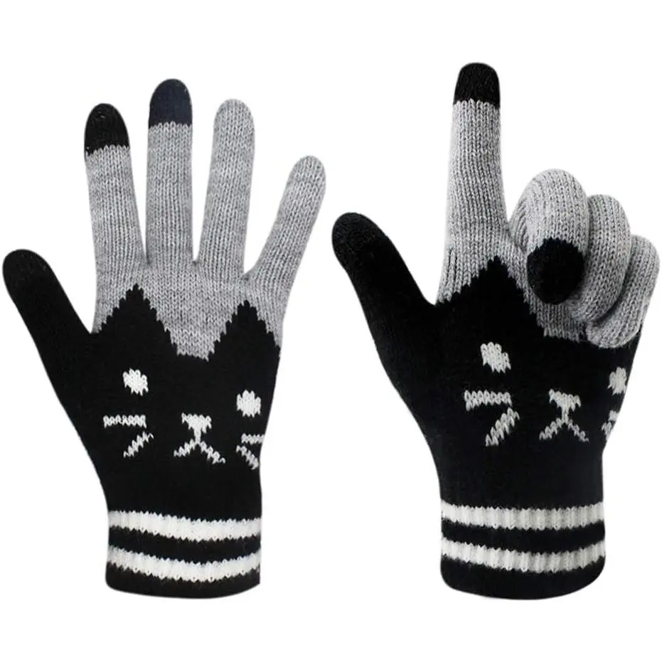 Baby Winter Acrylic Keep Warm Touch Screen Gloves, Knit Texting Mittens for Toddlers (Adjusted for Baby & Maternity Industry Conventions), No, Smartphone
