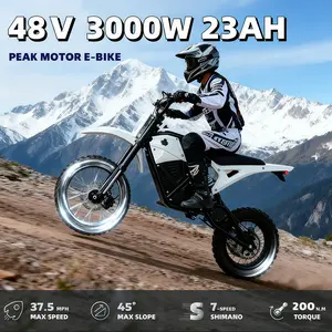 [Black Friday&Aoeei]  Electric Bike  3000W Mid-Drive Motor 48V 23Ah Battery Youth & Adult 38 MPH Max Speed 14"/12" Wheels 40 Miles Range 1 Year Warranty e bike