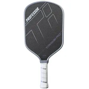 Professor Titanium Pro Pickleball Paddle- Designed with Titanium Carbon Fiber Weave Surface - 16MM Foam Injected Thermoformed Core - USAPA Approved - High Grit Surface for Max Spin & Power