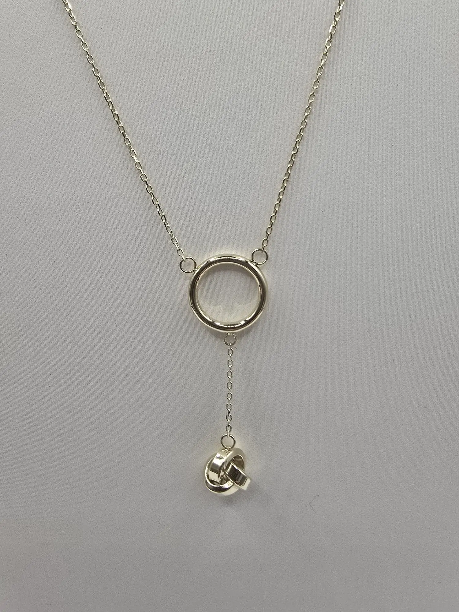 AIRA 10 Karat Gold Chain Necklace - Elegant Love Knot Pendant Necklace, Daily Wear Costume Jewelry for Minimalist Outfits, Elegant Necklace