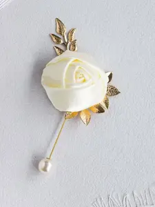 3 Types High-End Rose Bud Metal Brooches, Flower Brooch for Wedding Decorations, Boho Style All over Print, Suitable for All Seasons