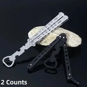 Stainless Steel Bottle Opener, 2 Counts/set Home Bar Accessories Multifunctional Screwdriver Beer Bottle Opener, Household Kitchen Gadgets for Beginners