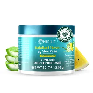 Mielle Organics Kalahari Melon & Aloe Vera 2-Minute Intensive Deep Conditioner, Hydrating Haircare Treatment for Moisture Boost