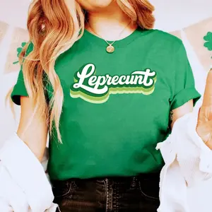 Leprecunt Shamrock Shirt, Funny St. Patrick's Day Irish Sweatshirt, Irish St Pattys Day Clover Hoodie, Leprechaun Graphic Tee , Unisex Sweater Pullover Tee