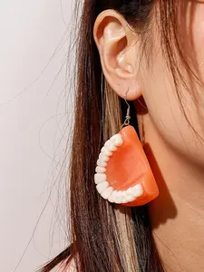 3D Resin Tooth Earrings for Women, Fun Dental Model Earings, Halloween Prank Dentist Gift, Casual Party Jewelry, Valentine's Day Present