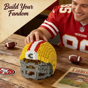 Build Your Passion Rugby Helmet 3D Puzzle Building Blocks Decoration, Bookshelf Home Office Cabinet Decor, Party Living Room TV Stand Display