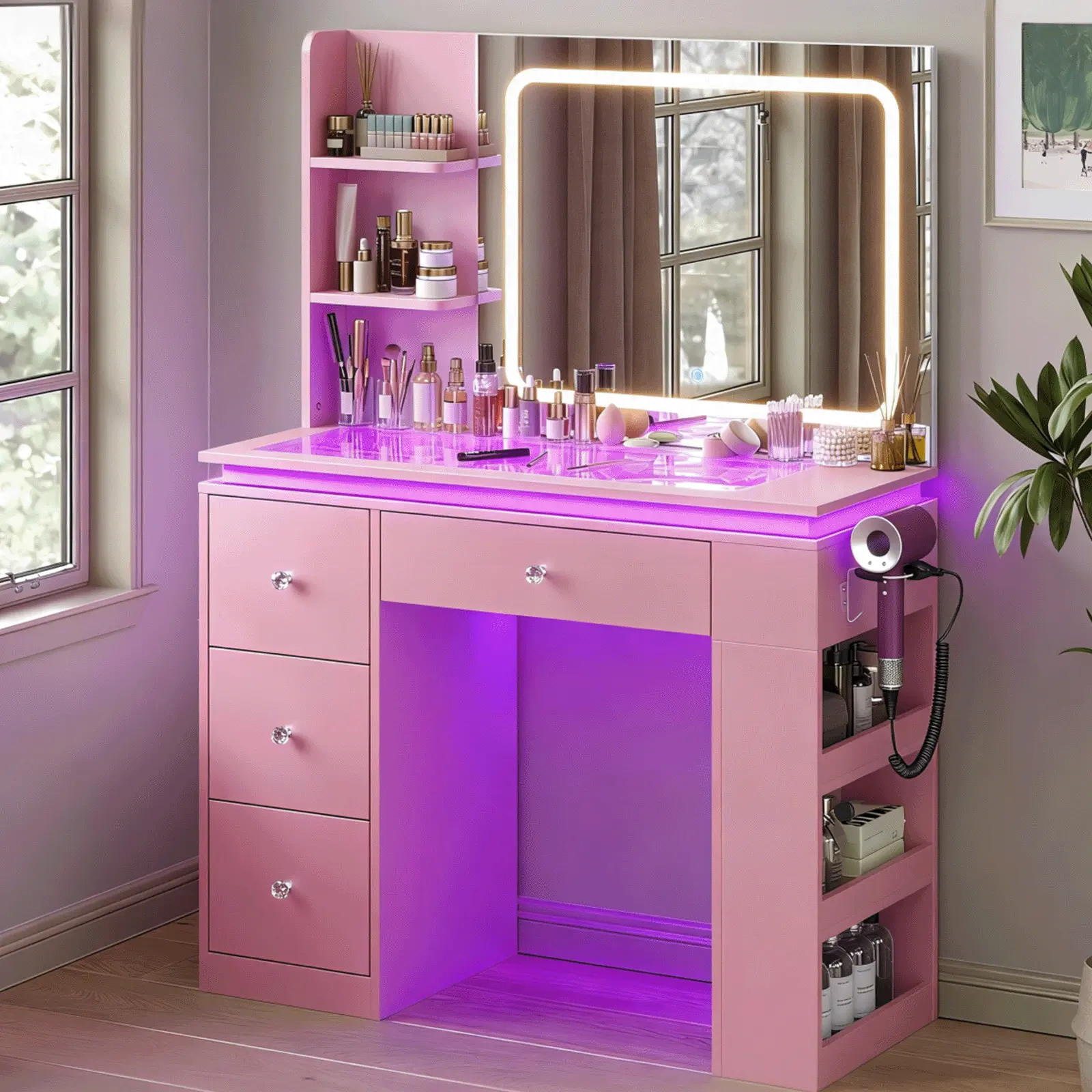Pink - Three Drawers