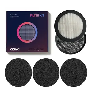 Ciarra HOOD TO GO Replacement Filter Set,includes Activated Carbon Filter , Aluminium Grease Filter , HEPA Removes smells during cooking， Essential for recirculating cooker hoods | 1 Year Extended Warranty