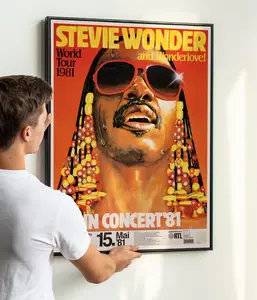 Unframe Music Festival Poster Stevie Wonder 1981 Concert Poster