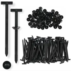 Bulk Durable Pack (100 pcs) Nylon Zip Tie Clip Set, Wind & Tensile Strength: 50 kg, Corrosion Resistant, Suitable for Automotive/Home/Industrial Cable Management, Nylon Zip Ties Installation Wire