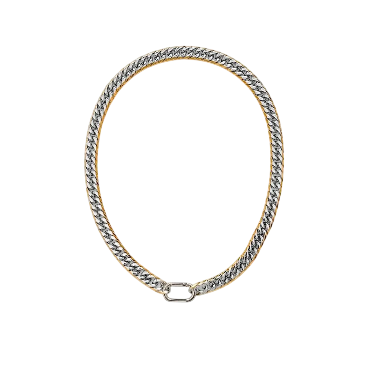 Mixed Metal Carabiner Necklace
