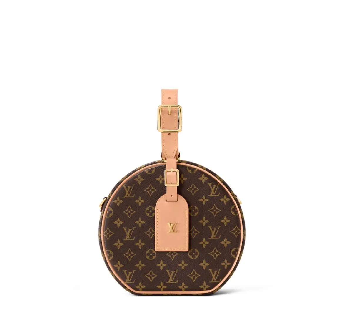 Pre-owned Louis Vuitton Chip Version Monogram Petite Boîte Chapeau Hard Round Handbag（2601962）