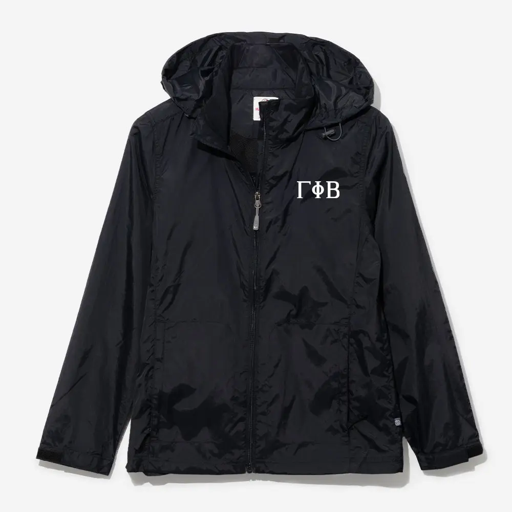 Gamma Phi Beta Lightweight Rain Jacket | Black