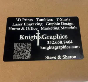 Metal Laser Engraved Business Cards