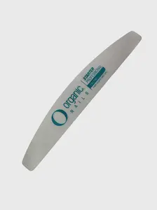 Organic Nails Half Moon Sanding Board, 100/180 Grit Professional Abrasive Tool, Gentle Organic Material for Nail Care Manicure Accessory