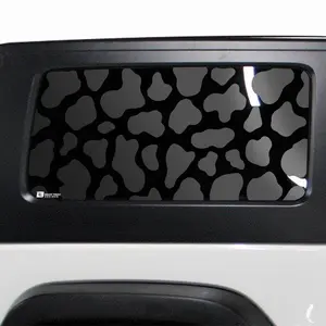 Precut Cow Print Rear Side Quarter Window Decal Stickers Fits 2 Door Jeep Wrangler JK 2011-2018