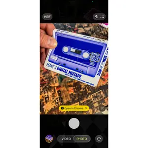 12355: Scanalog- Make-A-Digital Mixtape Sticker: Blue 4-Pack