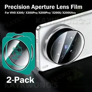 KAYKWONG'S For Vivo X300/x300pro/x200pro/x200s/x200ultra, 2-Pack Precision Lens Film, Dual Point Seal, Quick Install, 9h Scratch Resistance, HD Clarity