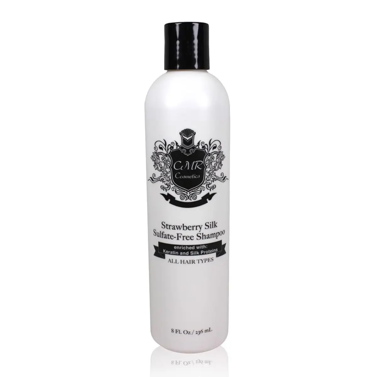 CMR Cosmetics Strawberry Silk Shampoo - Sulfate-Free Shampoo, Keratin & Silk Protein Enriched, Softening Hair Shampoo for All Hair Types, Intense Moisture, Sweet Strawberry Scent
