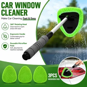 Car Windshield Cleaner Windshield Cleaner Tool Microfiber Windshield Wiper Fluid Tool with Extendable Handle