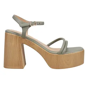 Chinese Laundry Womens Avianna Block Platform Ankle Strap Dress Dress Sandals High Heel 3" & Up - Green