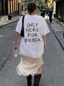 Bieber Tee Oversized Only Here for Bieber