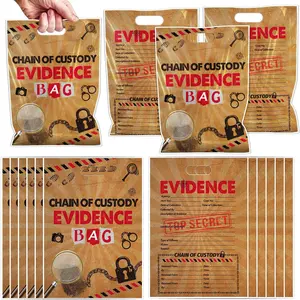 Murder  Birthday Favor Decorations - 50 count  Agent Goodie Candy  Bags Escape Room Evidence Party Favor Supplies Murder  Spy Birthday Decorations