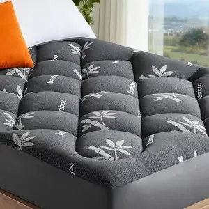 Mattress Topper - Viscose Made from Bamboo Pillow Top Mattress Pad with Deep Pockets - Soft Mattress Topper