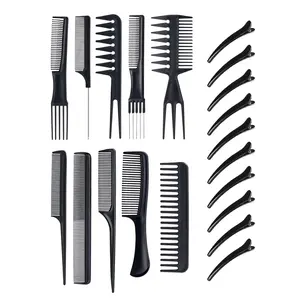 10pcs/20pcs Hair Styling Combs, Plastic Salon Makeup Combs, Heatless Styling Tools, Hair Clips, Cutting Combs for Women, Hair Brush, French Combs