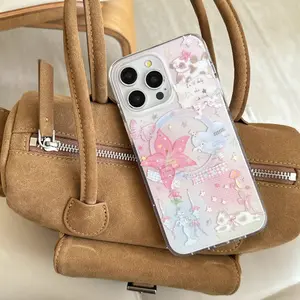 This magnetic phone case features a floral and cartoon puppy patchwork design, compatible with iPhones and Galaxy phones. Made of TPU material, it's shockproof and drop-resistant, making it a great choice for personal use or as a holiday gift.