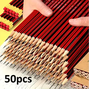 50pcs HB Pencils with Erasers Suitable for Writing, Student Drawing, Sketching and Painting, School Office and Art Supplies, Art Drafting Pencils, Drawing Pencil Set