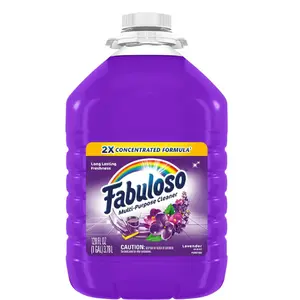 Fabuloso Multi-Purpose Cleaner 2x Concentrated Lavender 128 fl oz Biodegradable Liquid with Active Ingredients Tested in a Controlled Setting