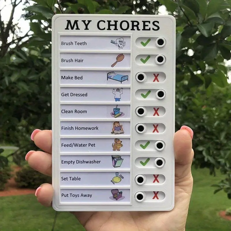 1pc ABS Resin Portable Chore Chart for Adults, Detachable DIY To-Do List Board, Ideal RV Checklist & Home Travel Reminder, Weekly Planner, Calendars Planners