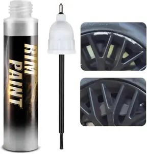 Gloss Black Rim Touch Up Paint, Efficient Car Alloy Wheel Scratch Repair Kit, Quick and Easy Remover Curb Rash, Universal and Color Accurate, Long lasting, Resists Water, Uv Rays