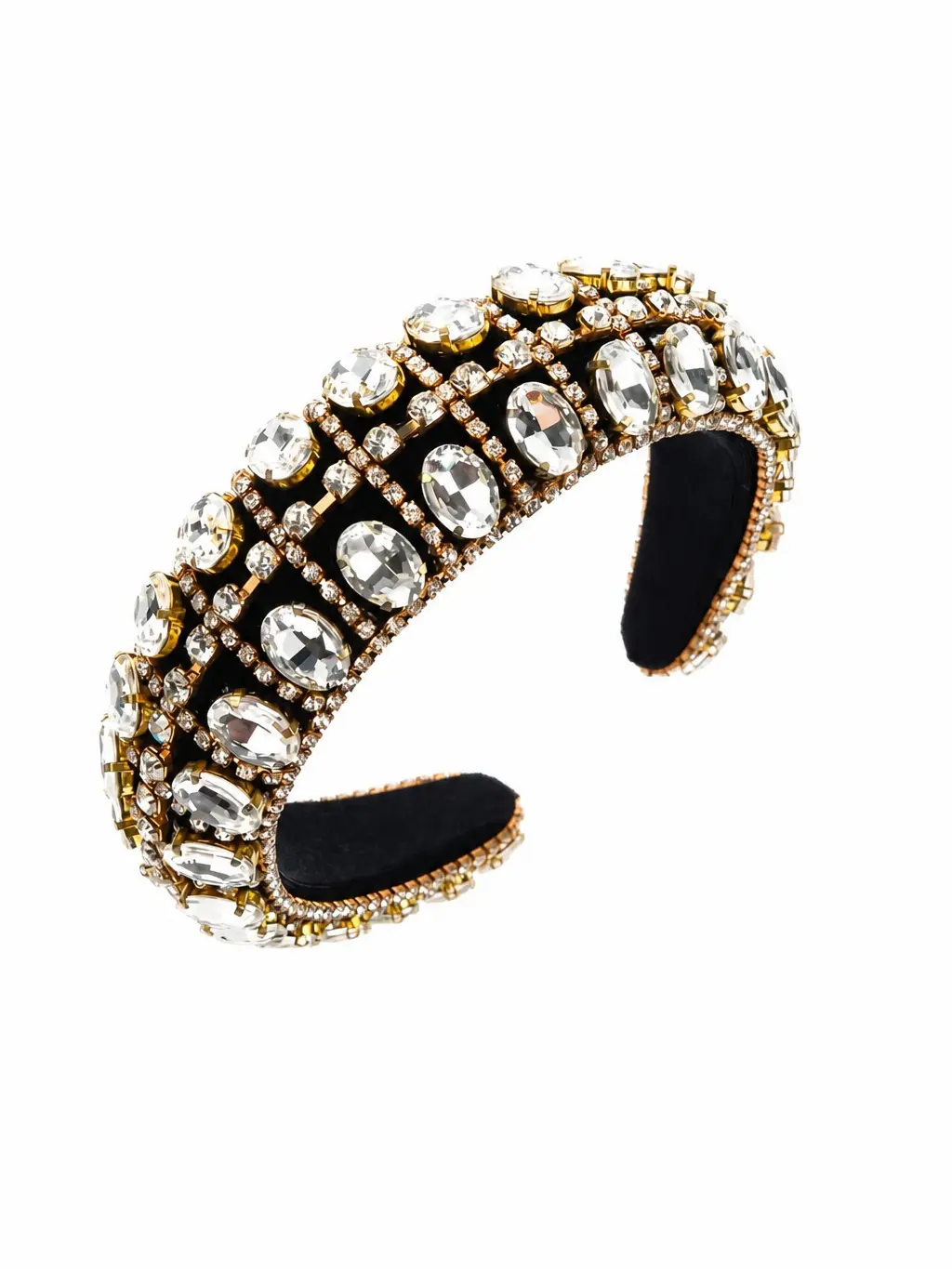 Luxury Crystal Rhinestone Headband for Women – Elegant Wide Hair Band