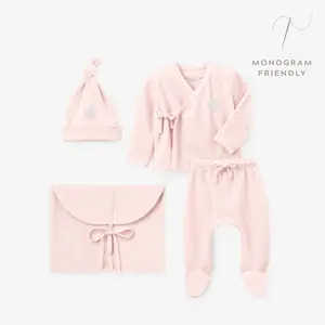 Blush Velour Layette Set