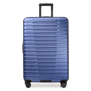 212 MAIN US09181N30 30 in. Large Checked Boren Hardside Spinner Luggage - Waterproof Hardshell Construction, Rugged Durability, Navy