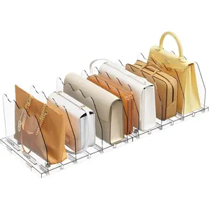 Adjustable Shelf Divider for Closet, Clear Purse Organizers for Closet  Handbag Separators Storage Organizer Bookshelf Separator Dividers in Bedroom, Office