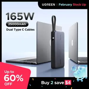UGREEN 25000mAh PD145W PowerBank, 20000mAh PD100W Powerbank Fast Charging with Type C Cable for iPhone 17 16 Pro Max Chargeable Smartphone Accessories-Deals for You,TikTokShopBlackFriday ,Tiktokshopstockup
