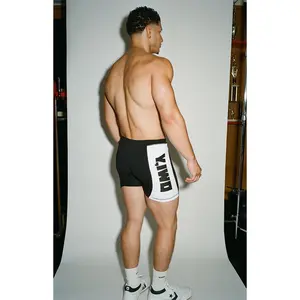 YIWO Men's White & Black Hardwear Biker Shorts