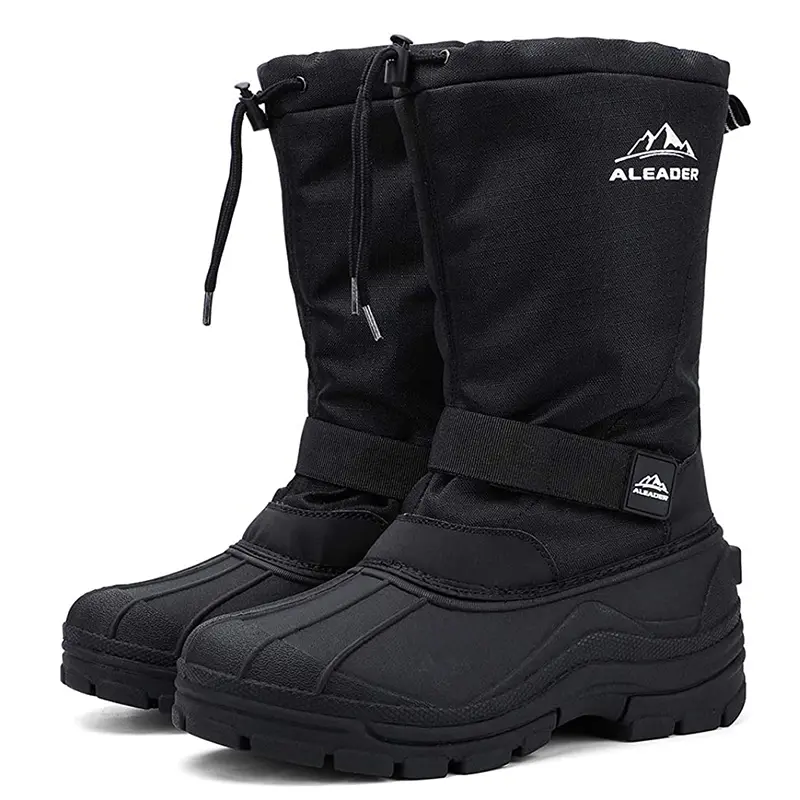 ALEADER Men's Waterproof Hiking Winter Snow Boots Insulated Fur Liner Lightweight Outdoor Tall Boots