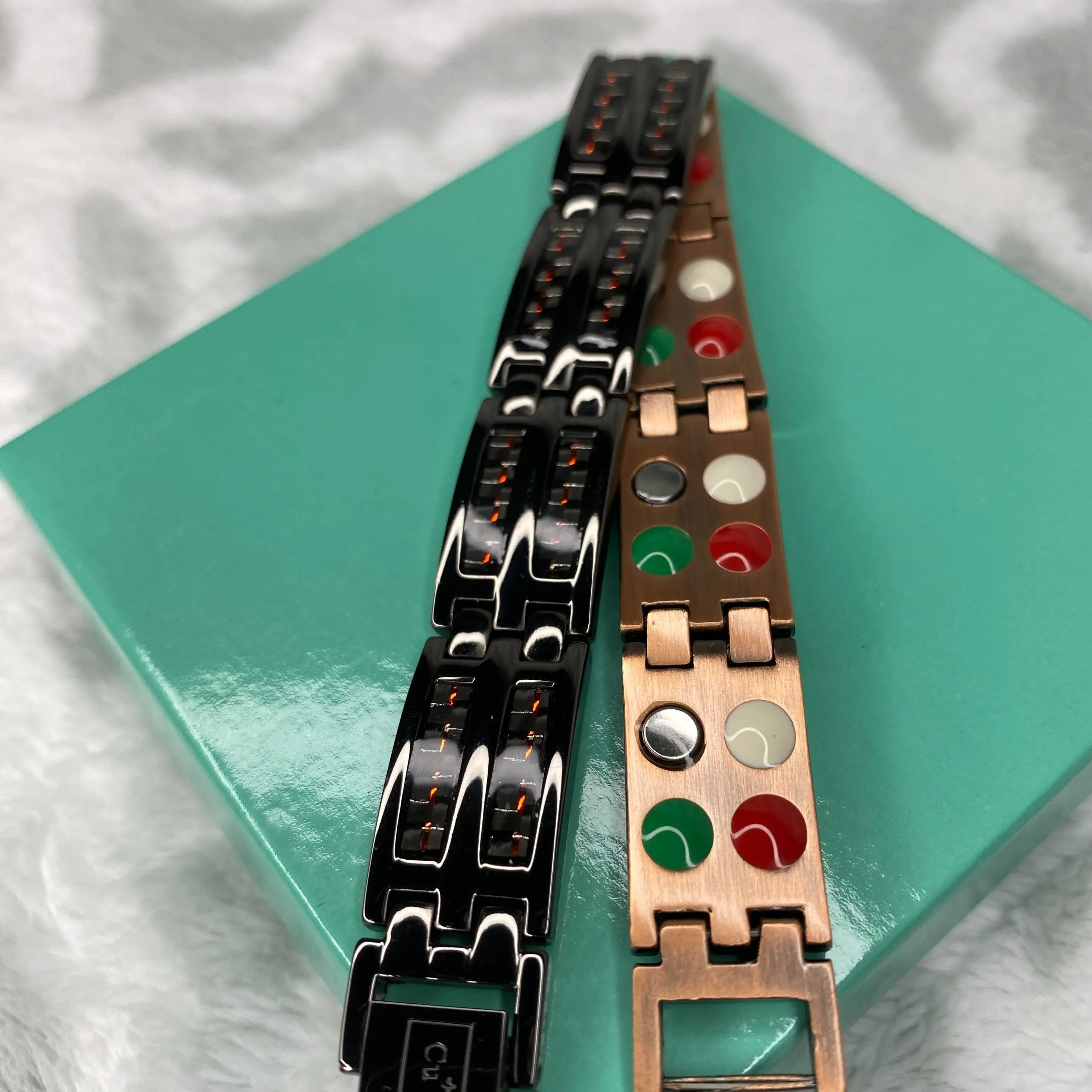 Carbon Fiber Inlay Bio Magnetic Bracelet, Elegant Bangle with Foldover Clasp, No Warning Applicable, Remove Before Showering, Keep Dry, Elevate Any Outfit, Stylish, 8.5" Length, Daily Wear