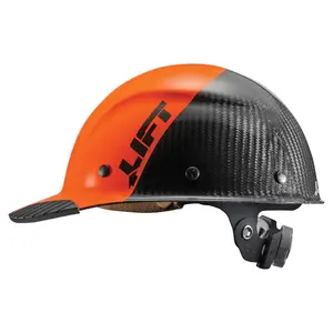Lift Safety Dax Cap - 50/50 Hi-Vis Orange Carbon Fiber Hard Hat