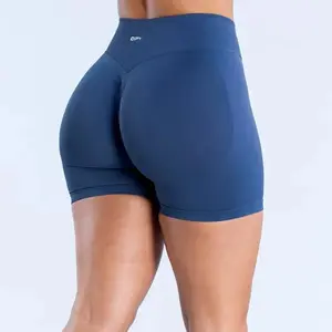 Slate Grey Impact Shorts, Impact Shorts 4.5" , Dfyne Women's Sports Shorts, Soft & Durable Fabric for Comfortable Fit, Low Ribbed Band Gymclothes