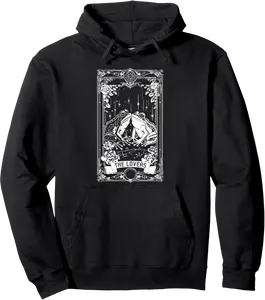 The Lovers Cottagecore Frog Mystic Tarot Card Psychic Pullover Hoodie - Nafeesaami Shop 21B0D7VXP3NB