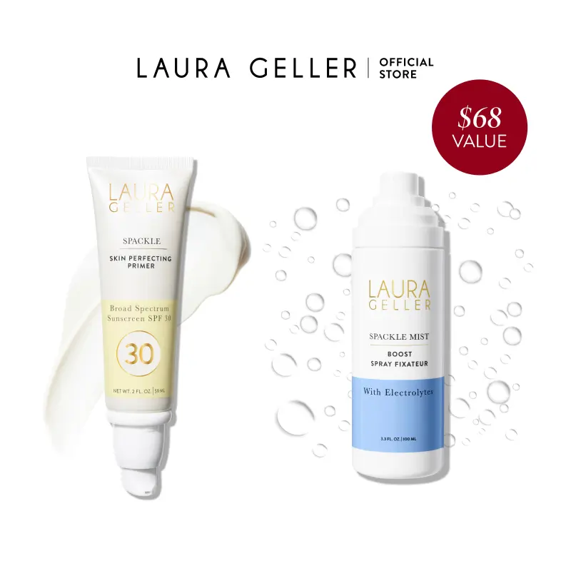 Laura Geller Prep & Set Duo - Spackle Repair with Electrolytes for Skin Care, Makeup, Primer & Cosmetic Use