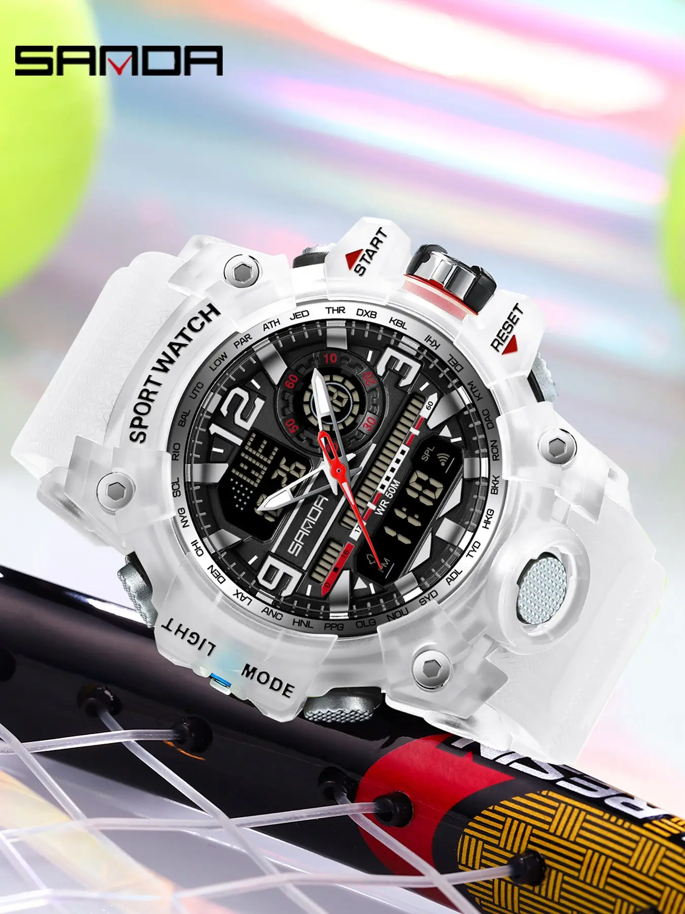 Fashion Waterproof Digital Watch for Students, Multifunctional Sports Wristwatch, Birthday Gift for Boys & Girls, Analog Display, Fashion Wristwatches
