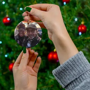 Custom Ceramic Ornament - Personalized Gift for Loved Ones, Holiday Decor, Christmas Tree Ornament, Memorial Keepsake, Family Ornament
